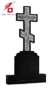 Black Granite Rose Monument on the Cross
