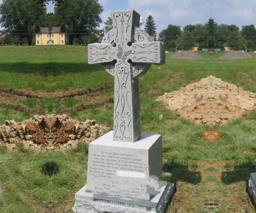 Celtic Cross Carved Memorial