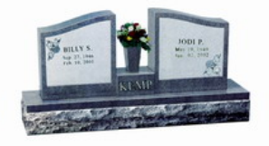 China Xingyan - Double granite tombstone (including floral decoration)