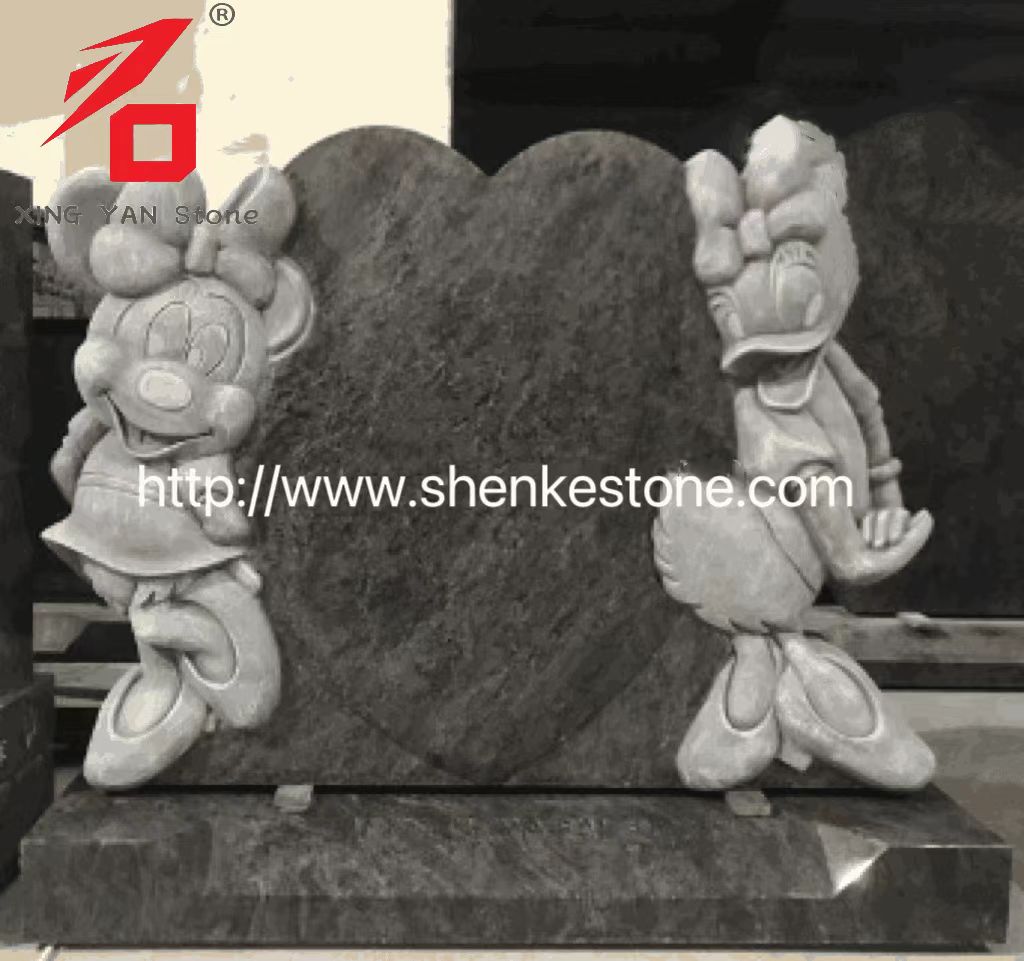 China Xingyan Minnie&Daisy Cartoon Theme Stone Carving Tombstone
