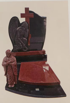 China Xingyan - Religious Theme Stone Carving Tombstone (Angel and Virgin Mary Shaped)