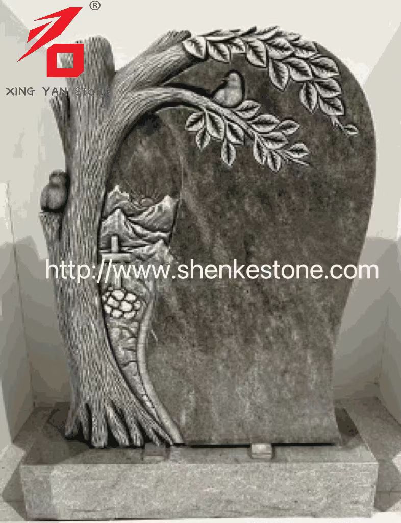 China Xingyan - Tree Shadow Carving Art Tombstone