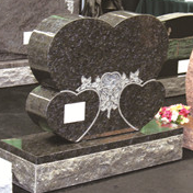 Chinese Xingyan Double Heart Sculpture Art Tombstone