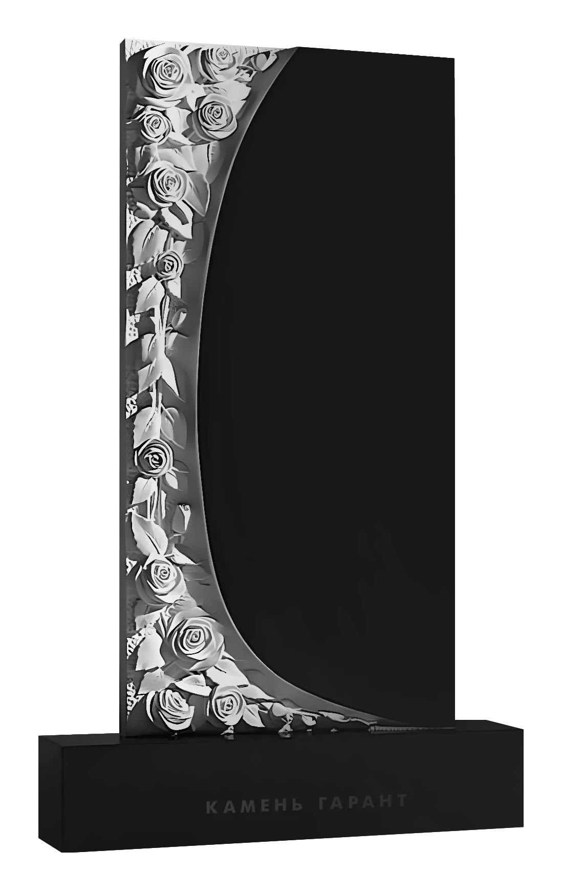Chinese Xingyan Russian style rose relief tombstone