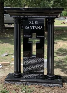 European-Style Pillar-Style Tombstone Stone Carving