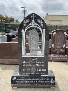 European-Style Religious Figure Stone Tombstone
