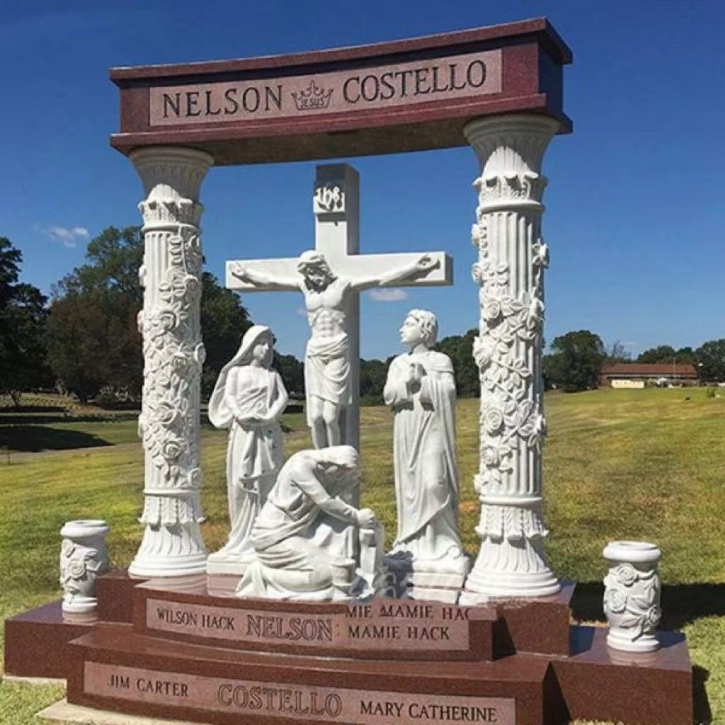 European-Style Religious Theme Large Family Tombstone