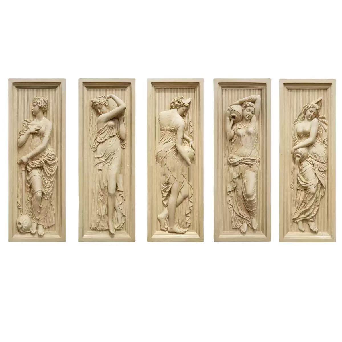Xingyan European-Style Egyptian Beige Figure Relief Set