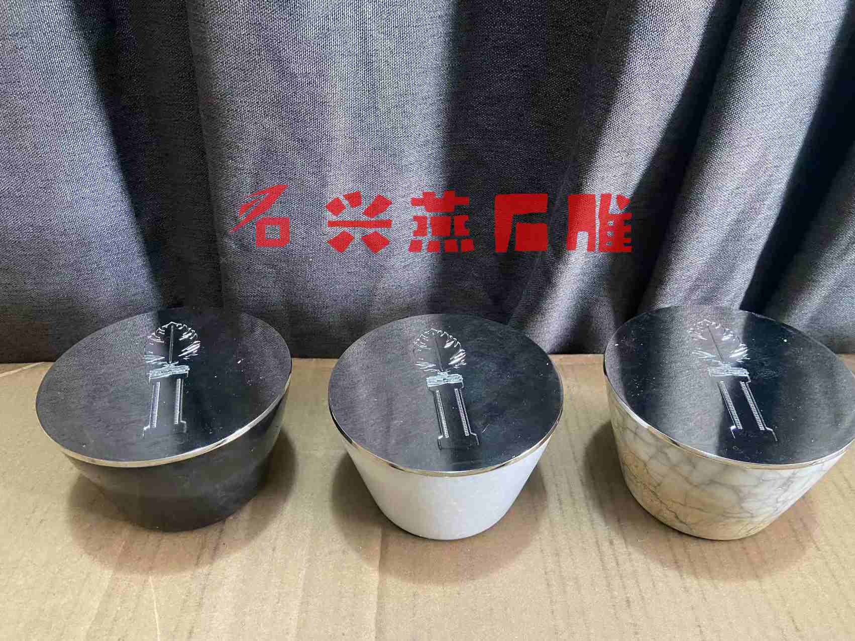 Xingyan Stone Carving - Marble Candlestick Lamp (Multi-color)