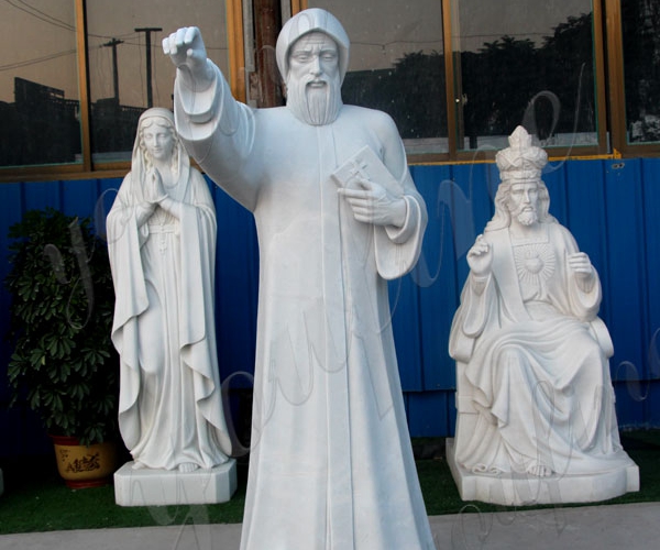 Xingyan White Marble Western Religious Figure Stone Sculptures